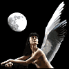 Ангел при луне GIF