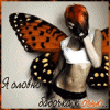 Девушка с крыльями бабочки для аватара