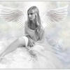 Ангел на облаке на профиль