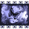 Анимация бабочки для авы на синем фоне