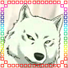 Белый волк в рамке на аву