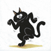 Ава черная кошка