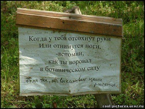 Злая надпись на табличке