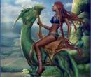 Фото девушки сидящей на драконе