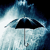 Аватарка зонт под дождем