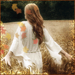 Девушка в поле, осень на аву