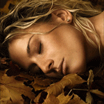 Осень, сон, девушка, листья