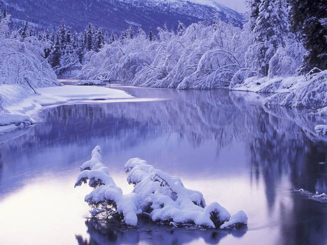 Фото зимняя река