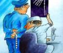 Карикатура про милиционера