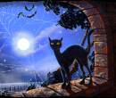 Картинка с черной кошкой