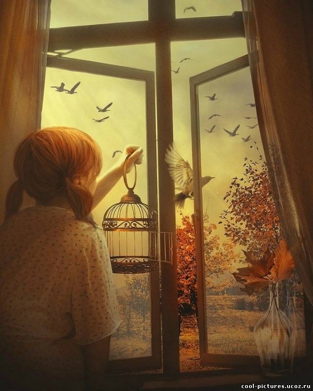 Картина девочка у окна
