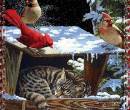 Картинка зима с животными