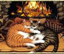 Кошки у огня