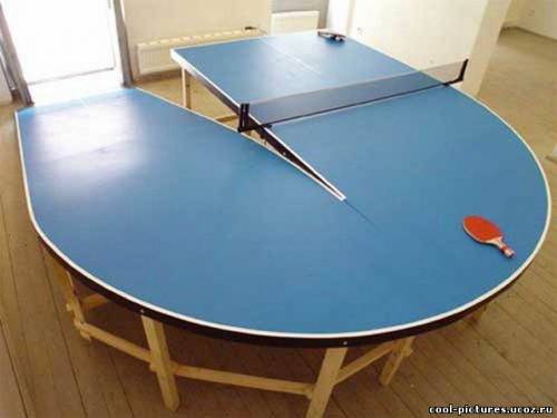 Настольный теннис - прикол со столом