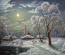 Картина зимний пейзаж